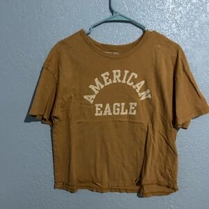 American Eagle Outfitters Tan Graphic Tee